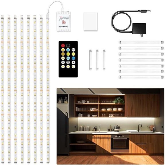 DAYBETTER 8-Pack Under Cabinet LED Light Strips
