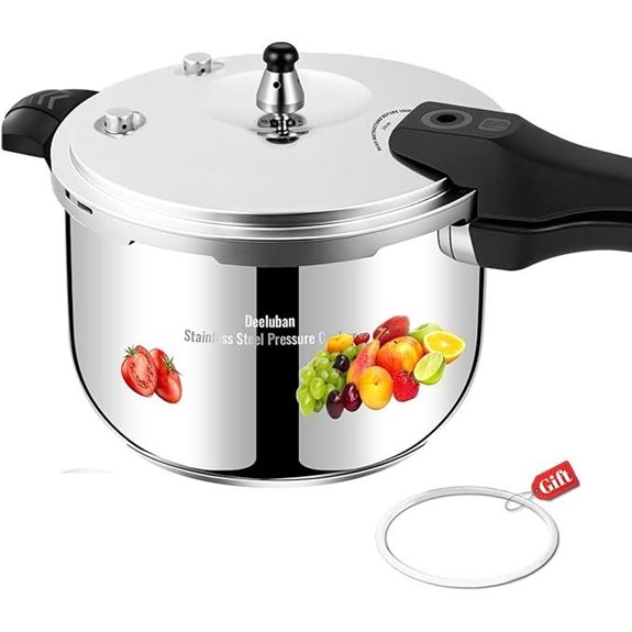 Deeluban 8-Quart Stainless Steel Pressure Cooker