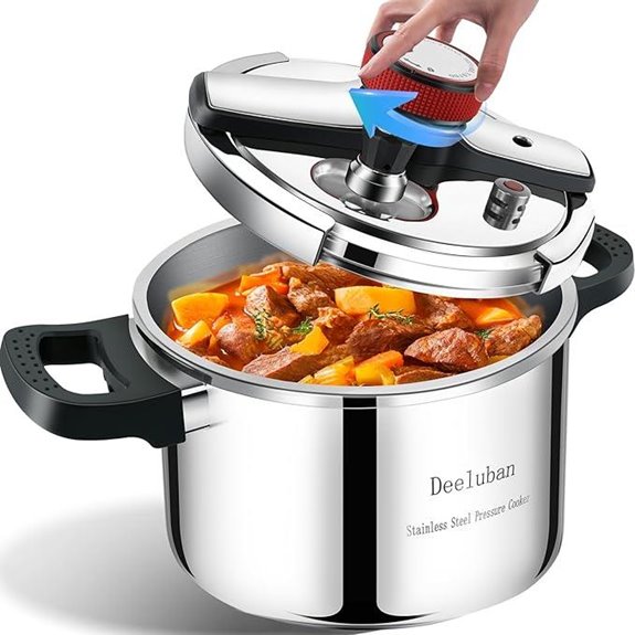 Deeluban 8 Qt Stainless Steel Pressure Cooker