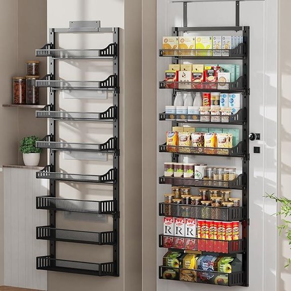 8-Tier Over-the-Door Pantry Organizer Shelf