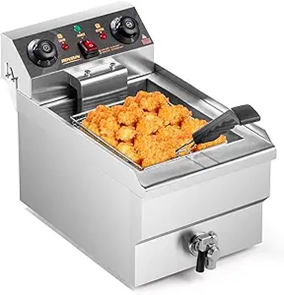ROVSUN 12.5QT Electric Deep Fryer with Basket