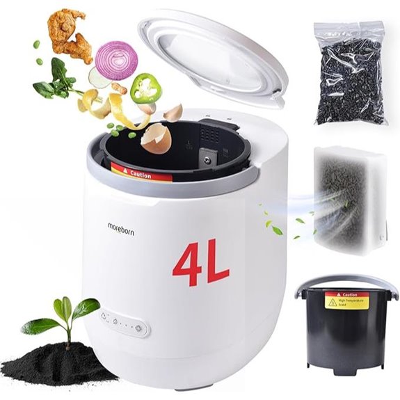 Electric Kitchen Composter 4L Food Recycler Low Noise