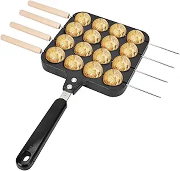 Takoyaki Pan with Tools for Electric & Gas Stoves