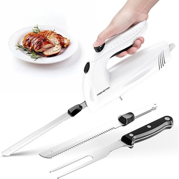 KEENSTAR Electric Carving Knife with Blades & Fork