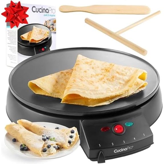 12 Electric Griddle & Crepe Maker with Spreader