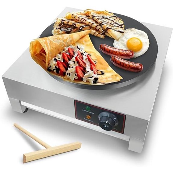 XXUNYNUIN Electric Crepe Maker with Temperature Control