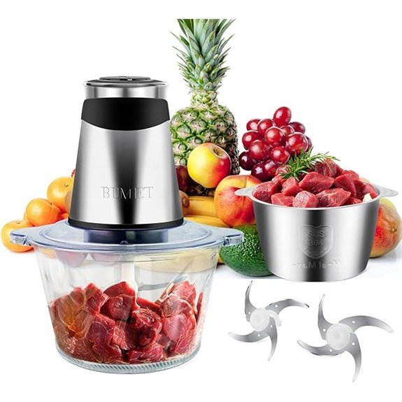 Electric Food Processor and Chopper with Bowls