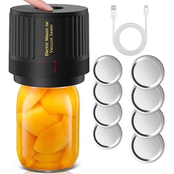 Electric Mason Jar Vacuum Sealer Kit for Food Storage
