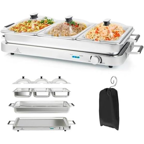 ARLIME 8 QT Electric Food Warmer with Lids