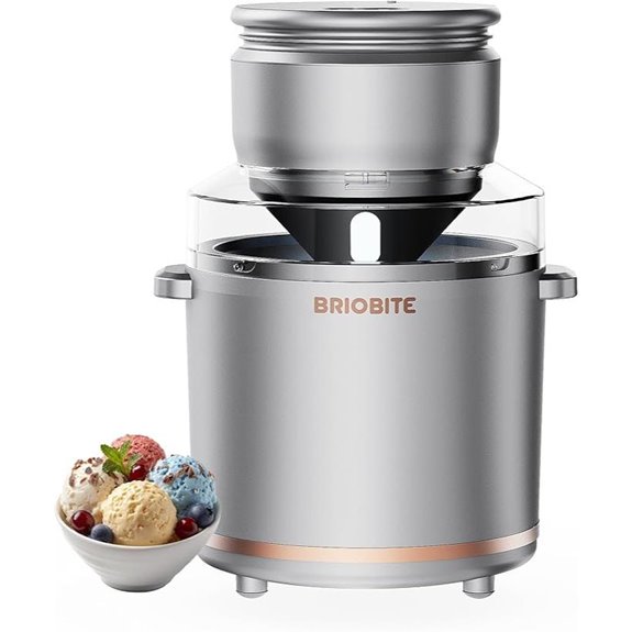 Electric Ice Cream Maker for Gelato Milkshakes & Sorbet
