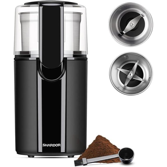 SHARDOR Electric Coffee & Spice Grinder with Removable Bowls