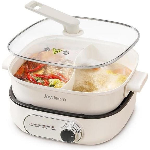 Joydeem Electric Hot Pot with Divider 6L