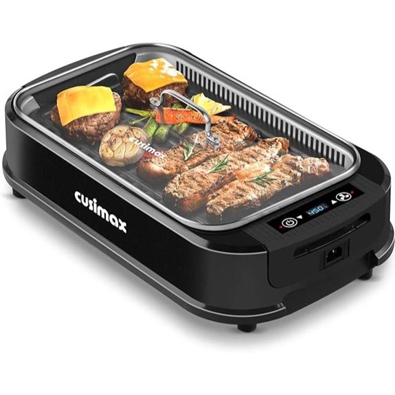 CUSIMAX Smokeless Indoor Electric Grill with LED Display