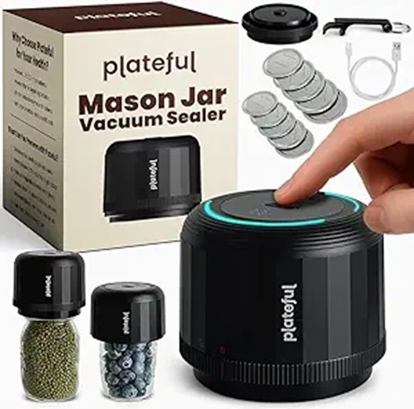 Plateful Electric Mason Jar Vacuum Sealer Kit