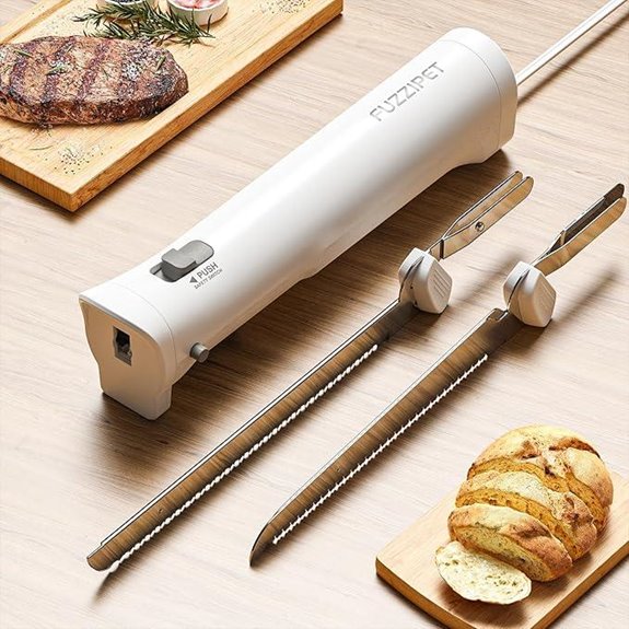 Electric Meat & Bread Knife with 4 Stainless Blades