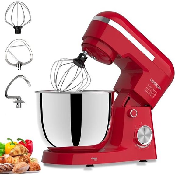 3-in-1 Electric Stand Mixer with 5.5 Qt Bowl