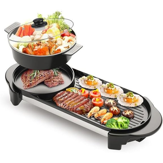 2-in-1 Electric Smokeless Hot Pot & Grill