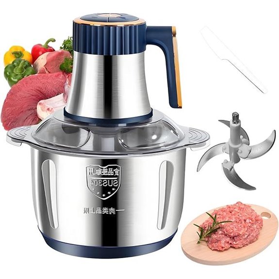 Electric Food Chopper with Stainless Steel Blades