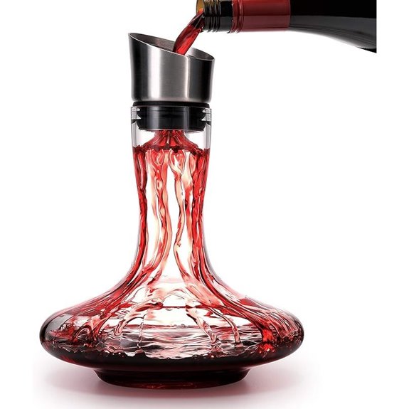 Crystal Wine Decanter with Built-in Aerator