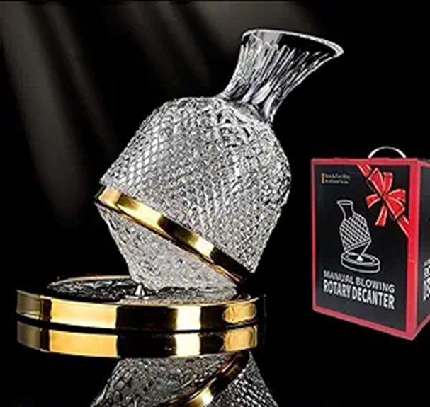 Luxury Spinning Crystal Wine Decanter Set