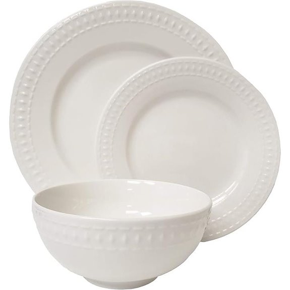 Tabletops Gallery Bloom 12-Piece Porcelain Dinnerware Set