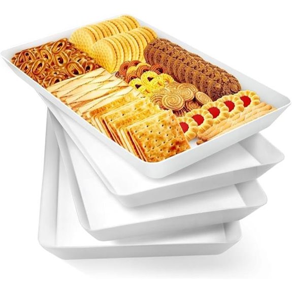WOWBOX 4-Piece Serving Trays for Food & Entertaining