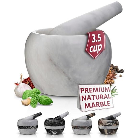 Gusto Nostro Marble Mortar and Pestle Set