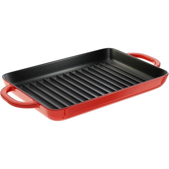 Lodge 12.5x8 Enamel Cast Iron Grill Pan