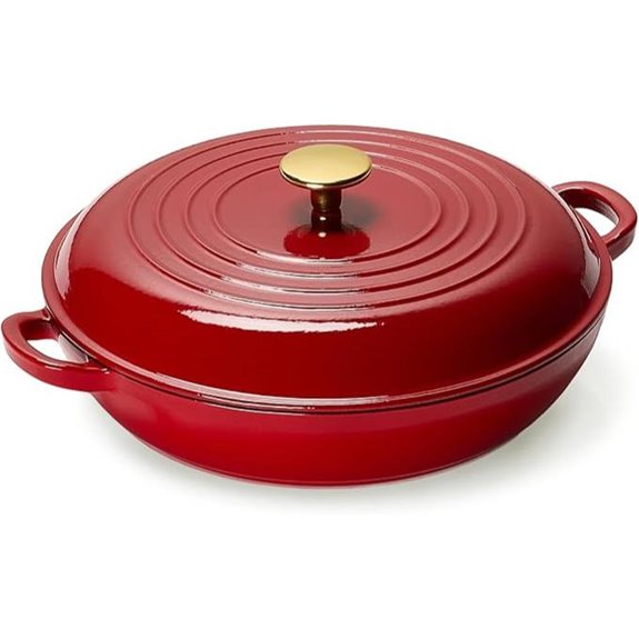 Carote 3.4QT Enameled Cast Iron Braiser Pan