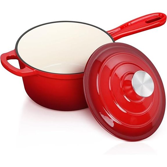 Leonyo 2-Quart Enameled Cast Iron Saucepan