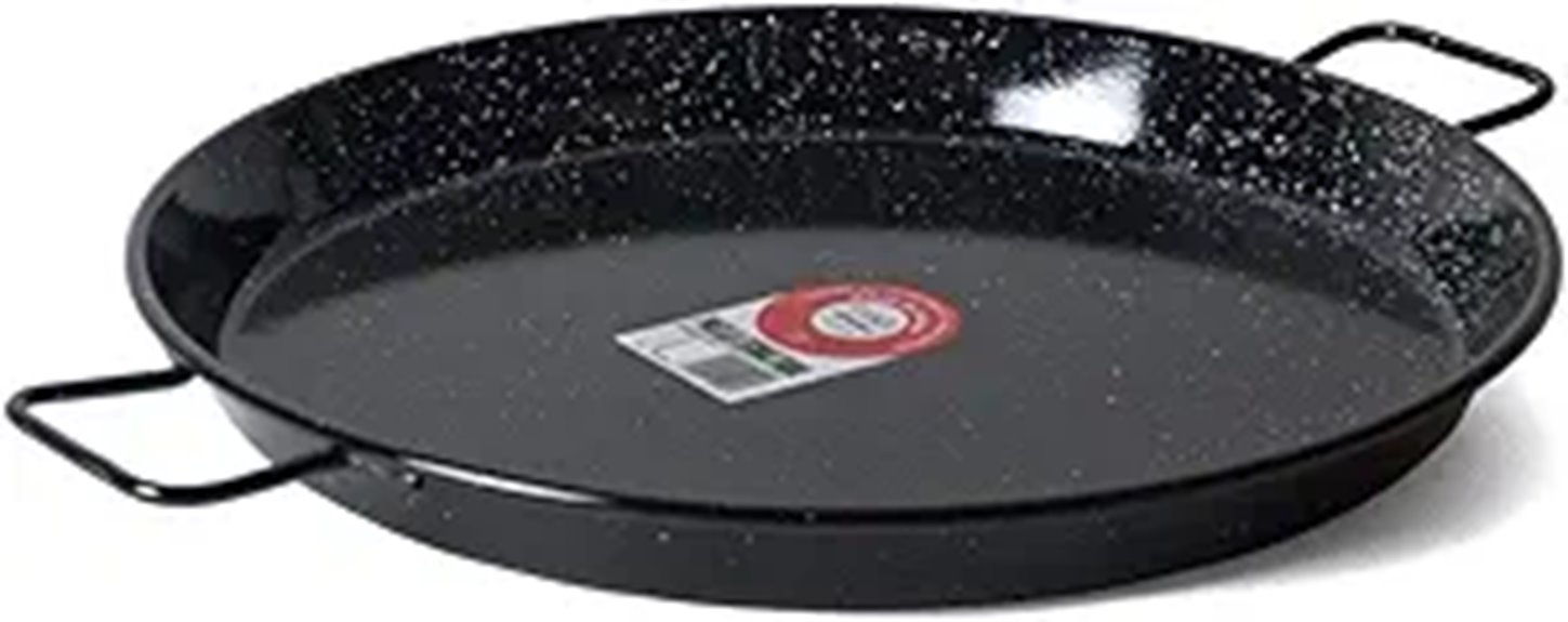 Garcima 18-Inch Enameled Steel Paella Pan 46cm