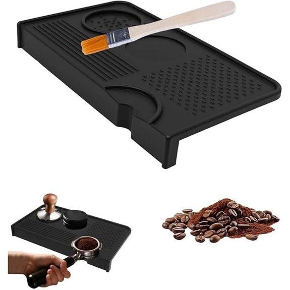 Upgraded Silicone Tamping Mat & Coffee Brush Set