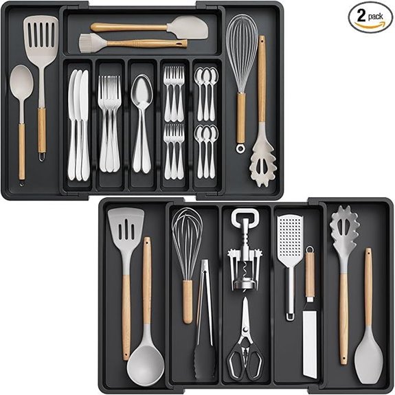 Lifewit Expandable Silverware Drawer Organizer Set