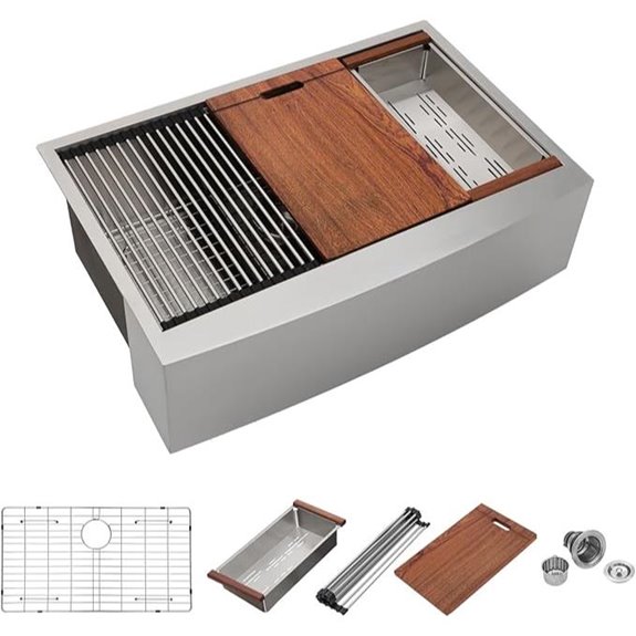 Mocoloo 33 Farmhouse Stainless Steel Kitchen Sink