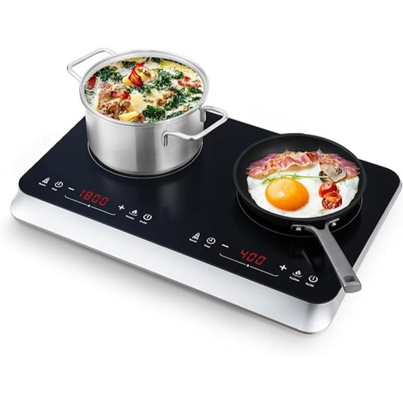 Dual Induction Cooktop with Fast Warm-Up & Safety Lock