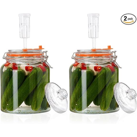 Fermentation Jars with Weights & Airlocks (2 Pack)