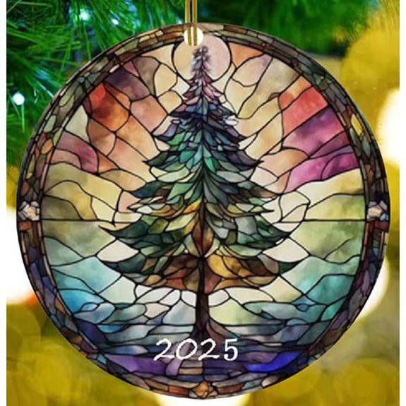 festive glass ornament design