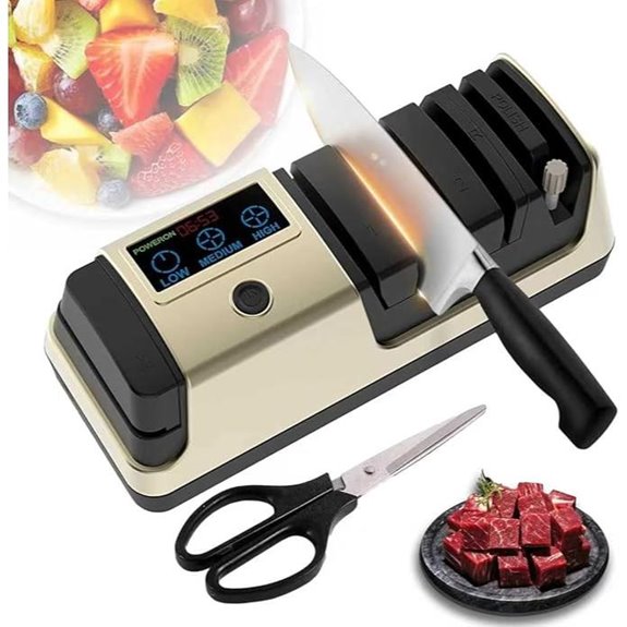 5-in-1 Electric Knife Sharpener with LCD Display