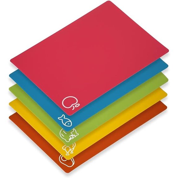 Flexible BPA-Free Cutting Boards 5 Pieces