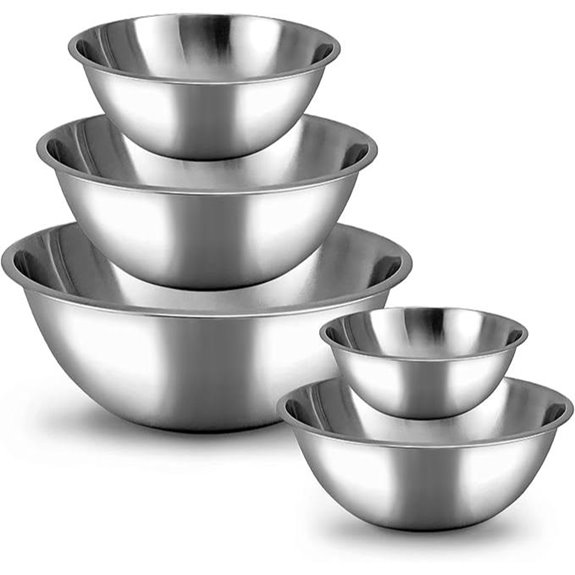 WHYSKO 5-Piece Stainless Steel Mixing Bowls Set