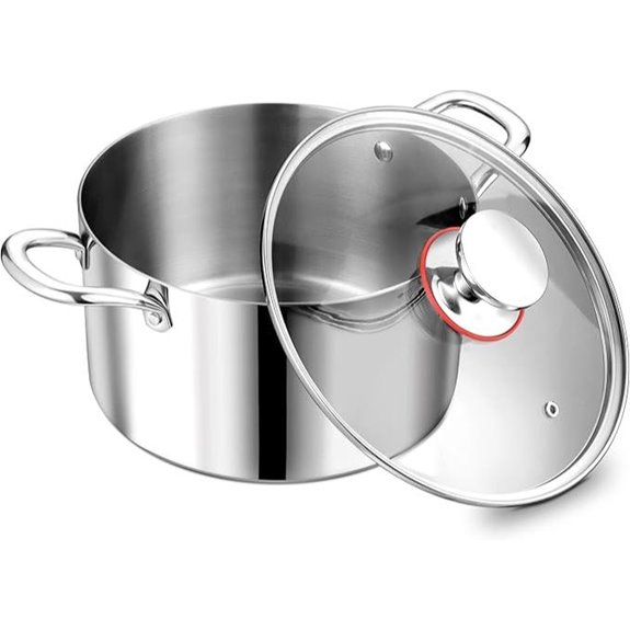 P&P CHEF 5 Qt Tri-Ply Stainless Steel Stock Pot