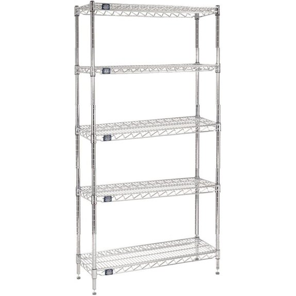Nexel 5-Tier Adjustable Wire Shelving Unit