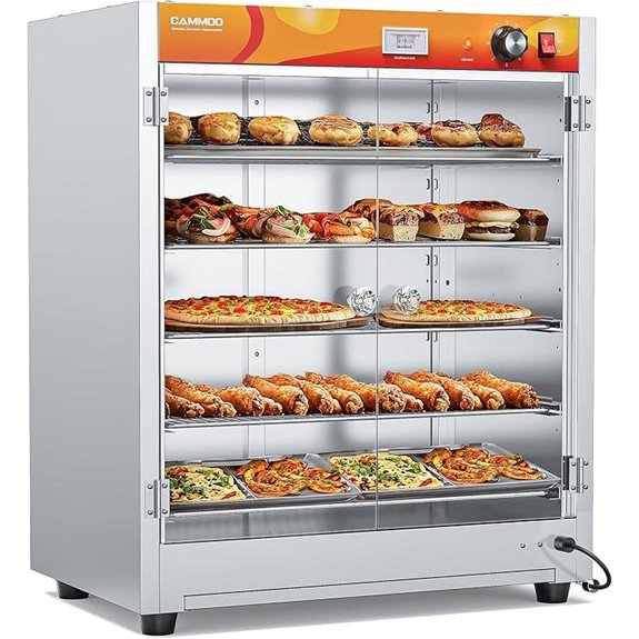133Qt 5-Tier Commercial Food Warmer with Adjustable Shelves