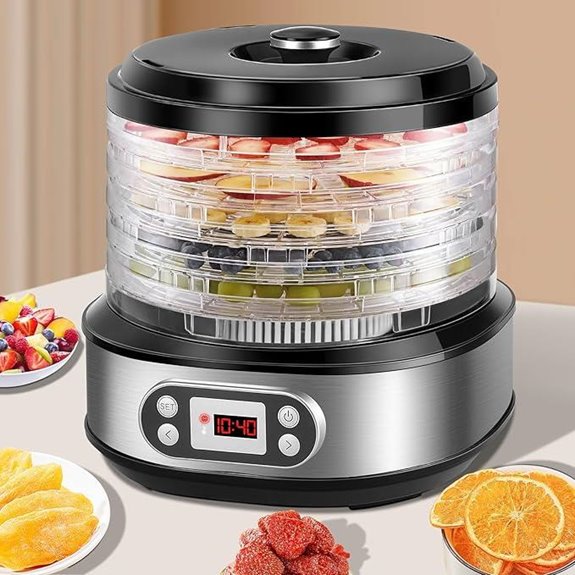 Food Dehydrator Machine with 5 Trays and Timer