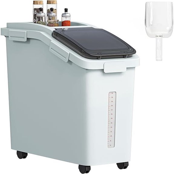 YITAHOME Flour & Rice Storage Bin with Scoop