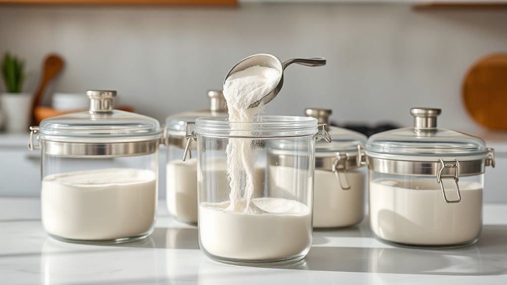 flour storage container features