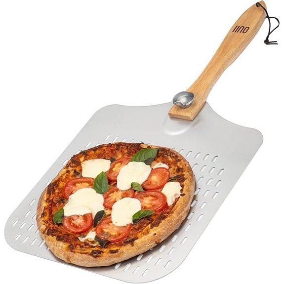 Perforated Aluminum Pizza Peel with Foldable Handle
