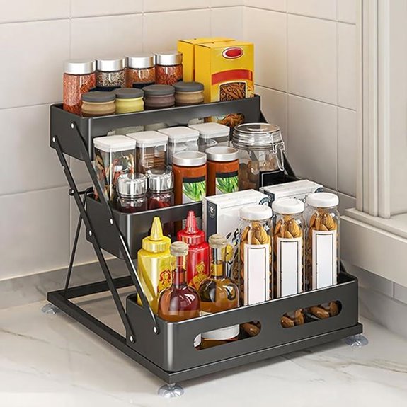foldable kitchen spice rack