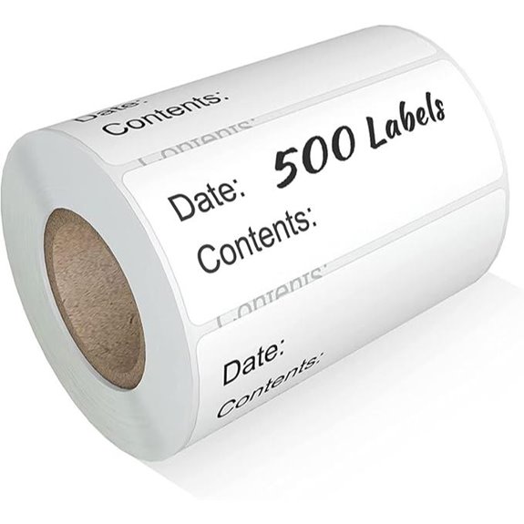 500pcs Food Labels for Containers Removable & Waterproof