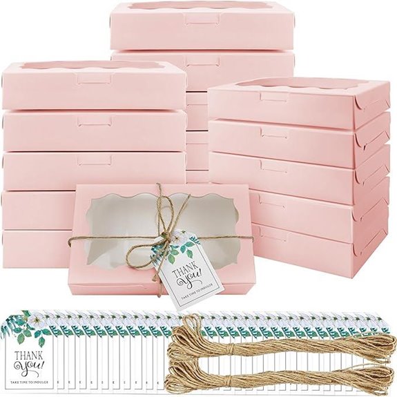 40 Pack Cookie Boxes with Clear Window